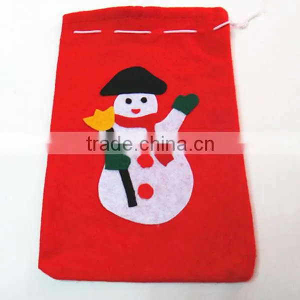 Santa Claus Christmas Drawstring Felt Bag photo-5
