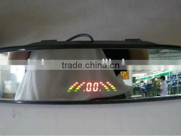 Wireless Super Slim Rearview Parking Sensor Kit Reverse Mirror LED Display RD-027C4 photo-4