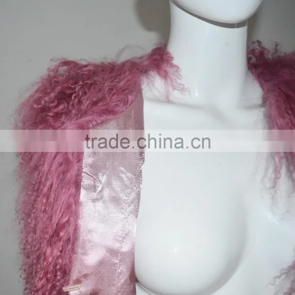 SJ036-02 2017 New Fashion Long Real Fur Vest for Girl or Women photo-6