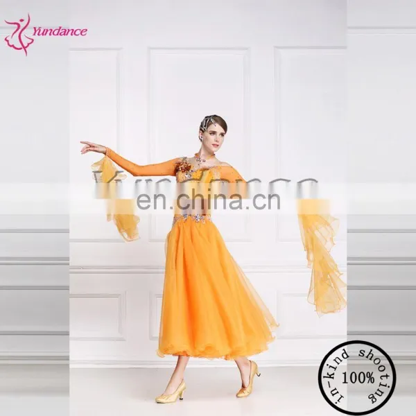 2016 Long Sleeves Beautiful Ballroom Dance Dress B-14764 photo-2
