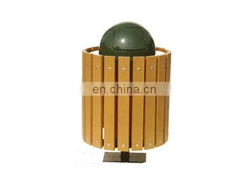 2016 New Recycle Wood Composite WPC Trash Can Water-proof Sun Block Convinence Outdoor photo-5