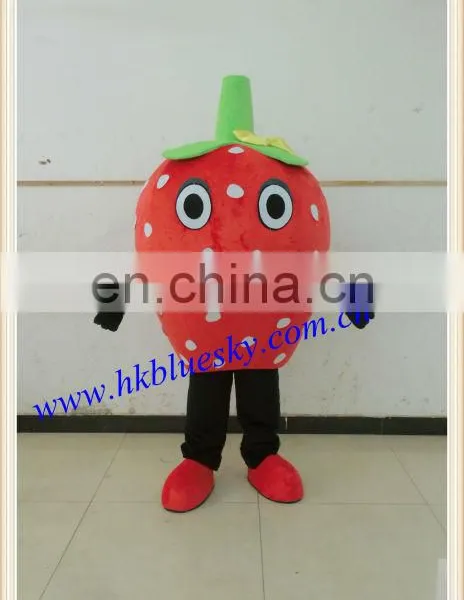 Simple Logo Strawberry Mascot Costumes for Adults