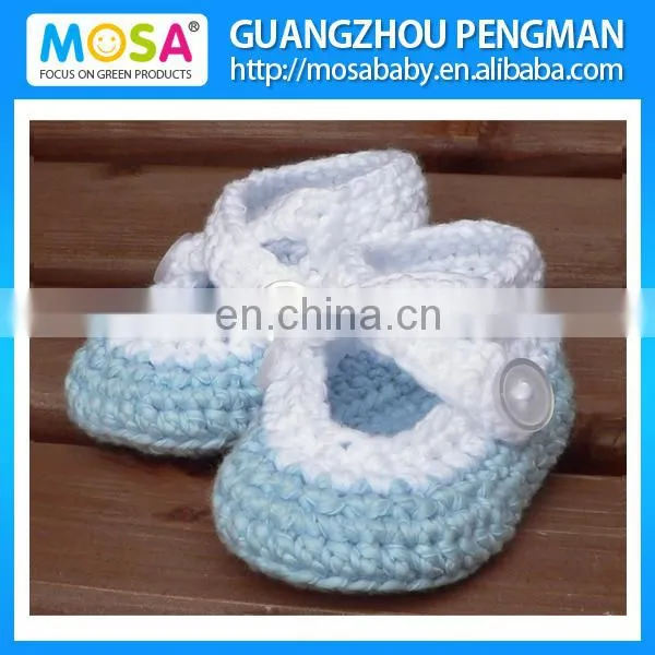 2014 Fashion Style Crochet Baby Booties! Crochet Baby Shoes! Baby Girl Shoes! Baby Booties! Egg Blue and White