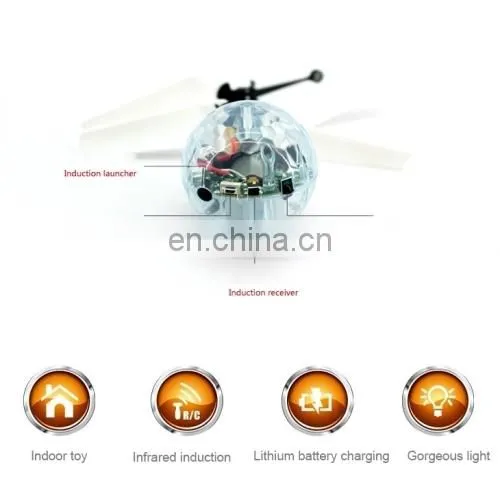 Dropshipping Mini Fun Kids Toy Suspended Crystal Ball Sensing Aircraft Hand Induction Flying Aircraft photo-4