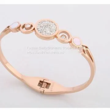 Fashion Jewelry Rhinestones Bracelet Stainless Steel Bracelet photo-4