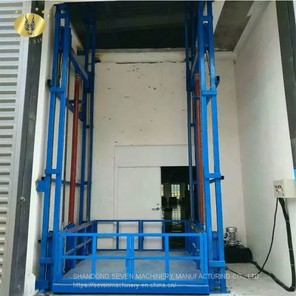 SevenLift 3 Ton One Floor Stationary Manual Hydraulic Cargo Goods Lift