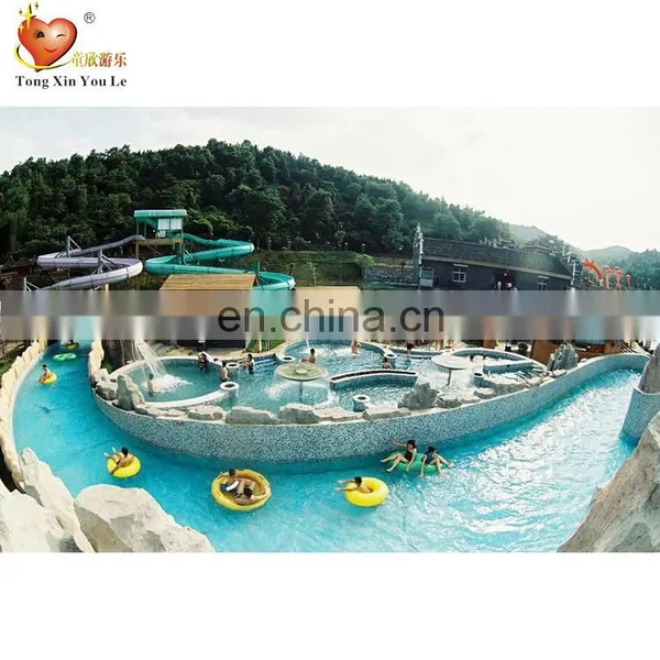 Safe Thrilling Tide Lazy River for Water Park, Artificial River for Aqua Park, Wave River