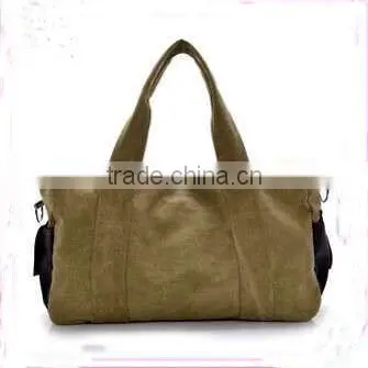 2016 Wholesale Large Capacity Unisex Leisure Canvas Travel Bag Backpack Shoulder Messenger Bag photo-2