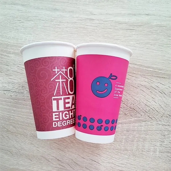Disposable Recyclable Coloured Paper Cups photo-2