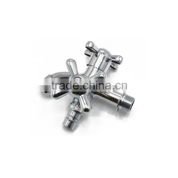 3 Way Double Spout Handle Washing Machine Faucet With Dual Handle photo-2