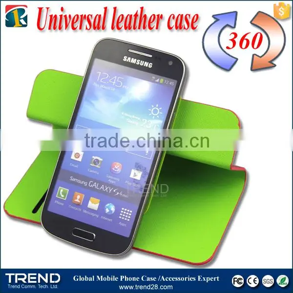 360 Degree Universal Flip Wallet Leather Case for Mobile Phone photo-3