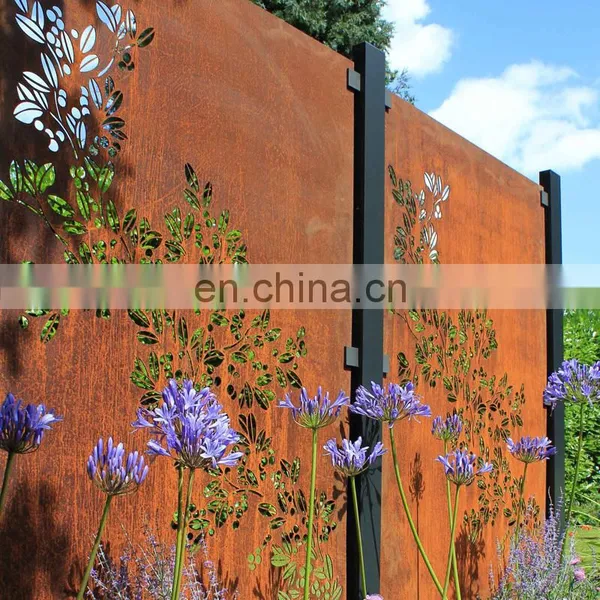 Custom Decorative Corten Steel Metal Screen Used for Garden Landscape photo-2