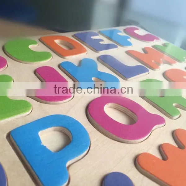 2015 Popular Letters Puzzle Games for Little Child Natural Wood Educational Puzzle photo-2