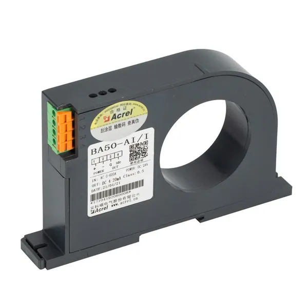 Acrel Electrical Transducer Power Supply DC24V/12V Low Power Consump BA50-AI/I in AC0-600A Out 4-20mA/0-20mA photo-3