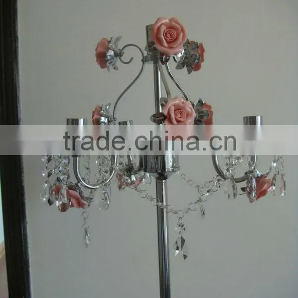 Crystal Chandelier Modern Crystal Floor Standing Light Ceramic Flower Floor Lamp Quality Choice photo-2