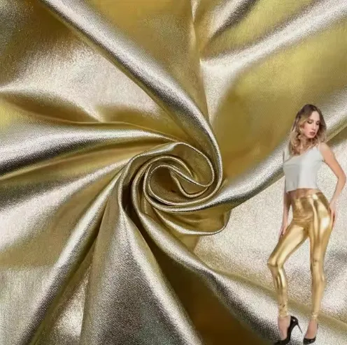 Nylon Spandex Fabric for Gold Sequin Costumes Women and Girl Wear Dance Clothes Performance Clothing Jazz&Latin photo-4