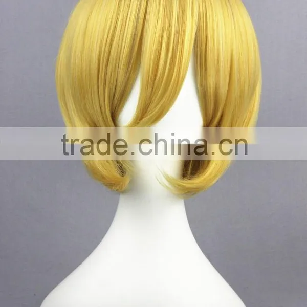High Quality 35cm Short Straight Black Butler Cosplay Hair Wigs Belphegor Blonde Wigs Synthetic Anime Cosplay Wig Party Wig photo-3