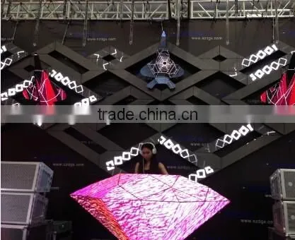 Nice LED Display and DJ Booth ,Triangle Background Wall-P5 photo-3