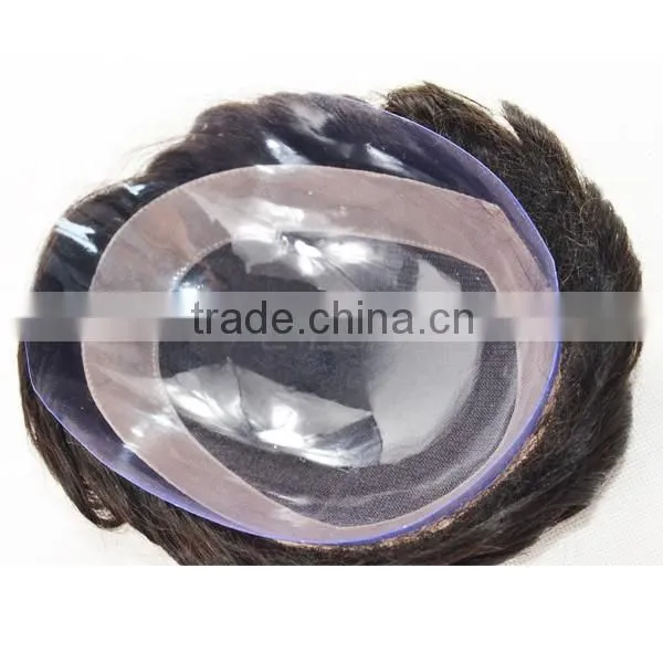 Top Quality Comfortable Real Hair Swiss Lace Cheap Toupee for Men Human Hair Toupee photo-5