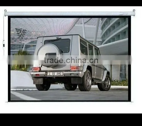 Electric Projector Screen Matt White or Glass Beaded With IR/RF Remote Control 72-300'' Optional