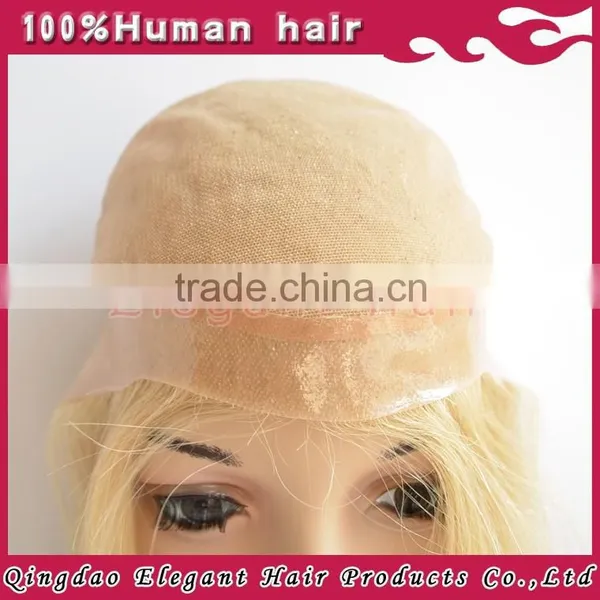 2015 Qingdao New Products High Quality Russian Human Hair Full Lace Wigs Blondes photo-2