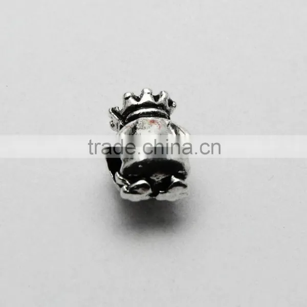Wholesale Diy Anti-Silver Crown Penguin Shape Large Hole Metal Beads for Bracelets and Necklaces photo-2