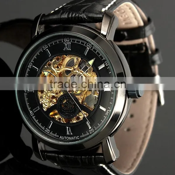 Black Full Automatic Skeleton Watch WM309 photo-4