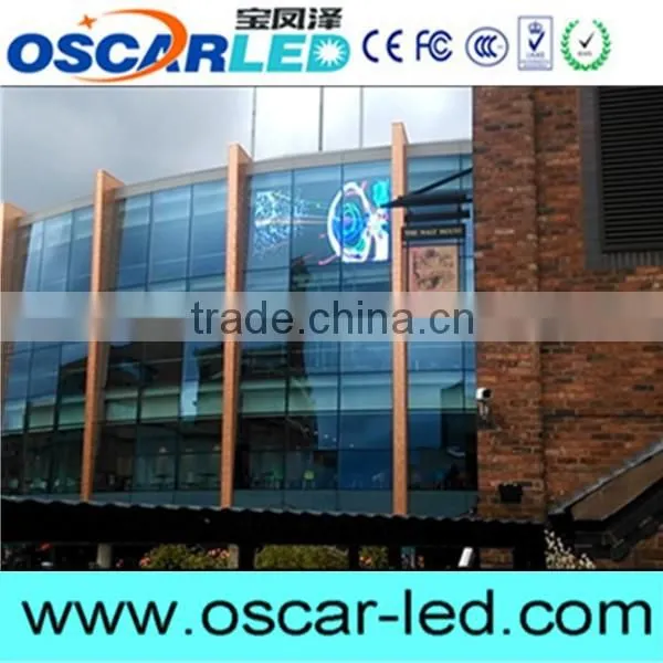 Outoor building wall transparent full color led display