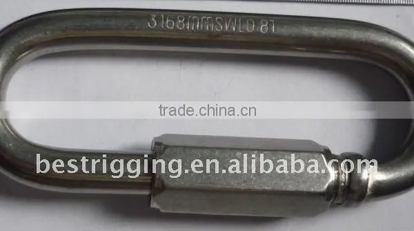 8mm Wide Jaw Quick Link, Ss316/ Wire Rope Accesory photo-3