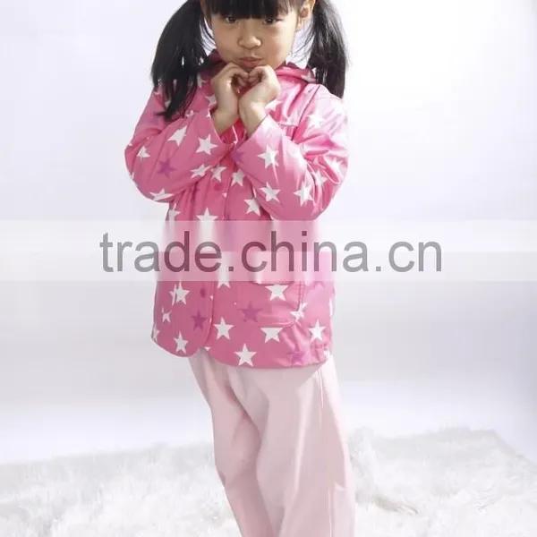 2015 ODM New Fashion Design Girls pu Rain Jacket photo-4