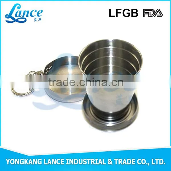 Hot Sale! Stainless Steel 304 Round Folded Cup for Gift