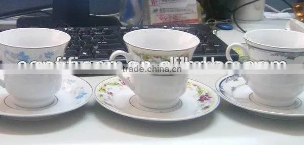 Ceramic Cup Tea Set White Plain ,ceramic Cup&saucer , Porcelain Cup &saucer photo-3