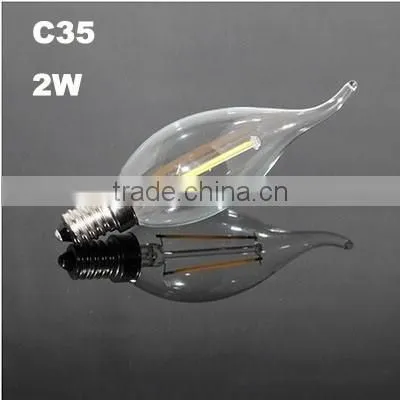 HOT!!! Led Lights C35 Led Filament Candle Bulbs 1W 2W 3W 4W 6W Chandelier C35 Led Glass Bulbs Lights E12 E14 E26 E27 B22 2700K photo-3