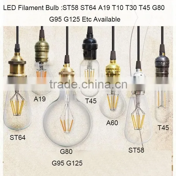 St64 Led Filament Bulb Edison Style Vintage Led Bulb Light photo-2