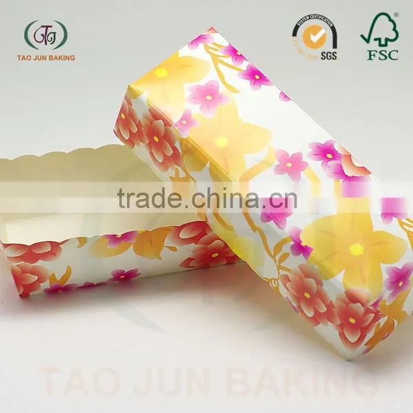 14*4.9*3.8cm PET Coated Rectangle Disposable Cake Container Baking Cups photo-3