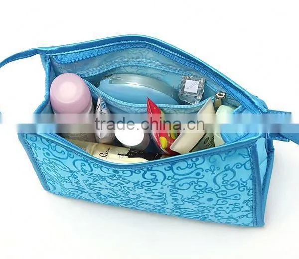 Promotional Blue Satin Cosmetic Bags photo-4