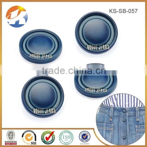 Fashion Decorative Blue Four Parts Press Metal Snap Button for Coat photo-3