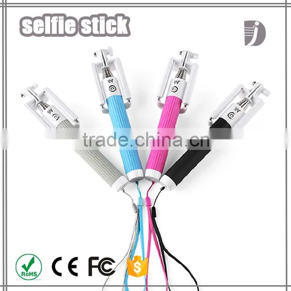 360 Rotating Degree Aluminum Bluetooth Selfie Stick , Extendable Monopod Selfie Stick With Bluetooth Shutter Button