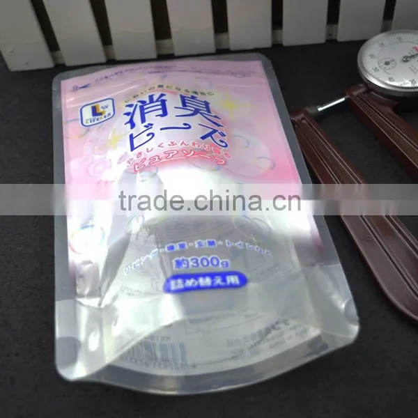 High Quality Printing Stand up Pouch Deodorant Packing Plastic Bag With Zipper