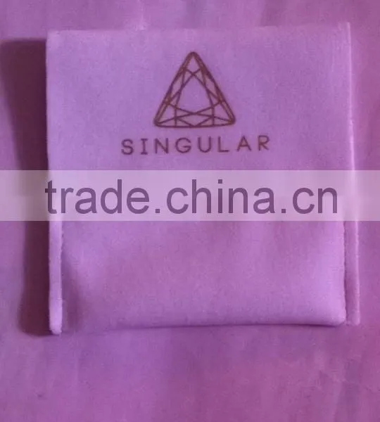 Custom Purple Fancy Velvet Pouch New Style Golden Logo photo-2