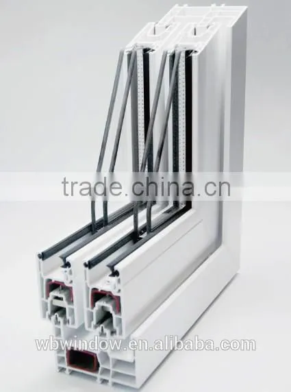 Four Panel Interior House Sliding Grill Door for Sale,PVC/UPVC Horizontal Sliding Grill Door Design photo-4