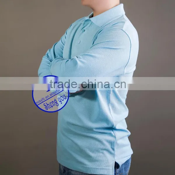 Long Sleeve Custom Bulk Polo Shirts Design for Mem photo-2