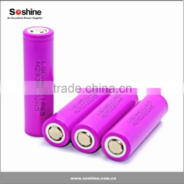 Perfect Power Battery, 2000mah LG HD2 Icr18650 18650 25A Discharge Battery, Best for Electronic Cigarettes