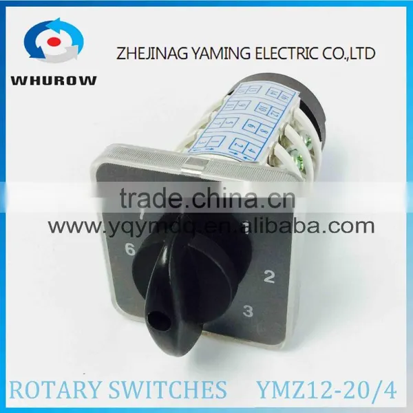Rotary Switch YMZ12-20/4 Changeover Cam Combination Switch 4 Poles 8 Positions 14 Terminals 20A Ui 690V Sliver Point Contacts photo-3