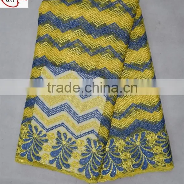 CL14-215 High Quality African French Net Lace Fabric, Tulle Lace Fabric Wholesale photo-6