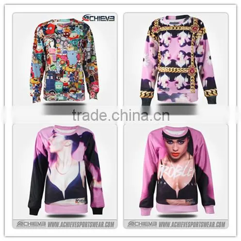 2015 OEM Fashion Style Sports Sweater Wholesale Crewneck Sweatshirt photo-3