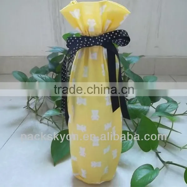 Printing Cotton Black Drawstring Bags