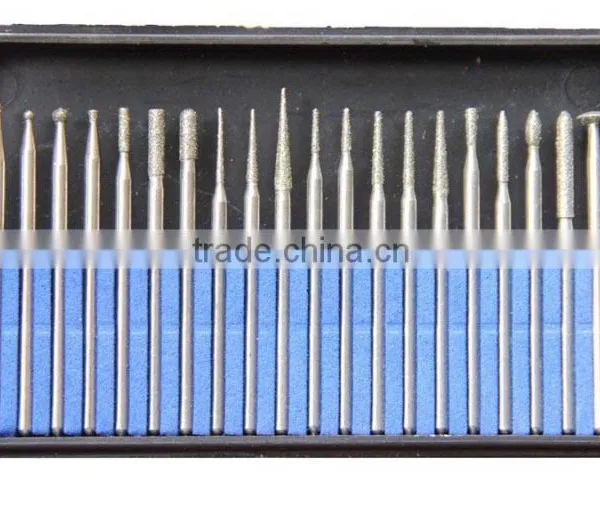 ZD102 Tiny Cut HP Diamond Bur Kit Jewellery Stones Grinder