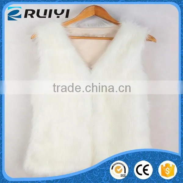 Blank Faux Fur Jacket Faux Fur Vest photo-3