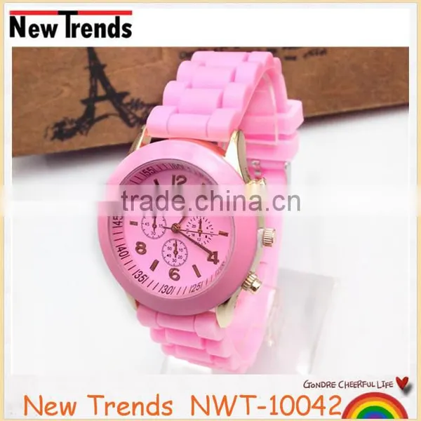 Ladies Quartz Select Fashion Custom Made Cheap Colorful Silicon Rubber Watch photo-5